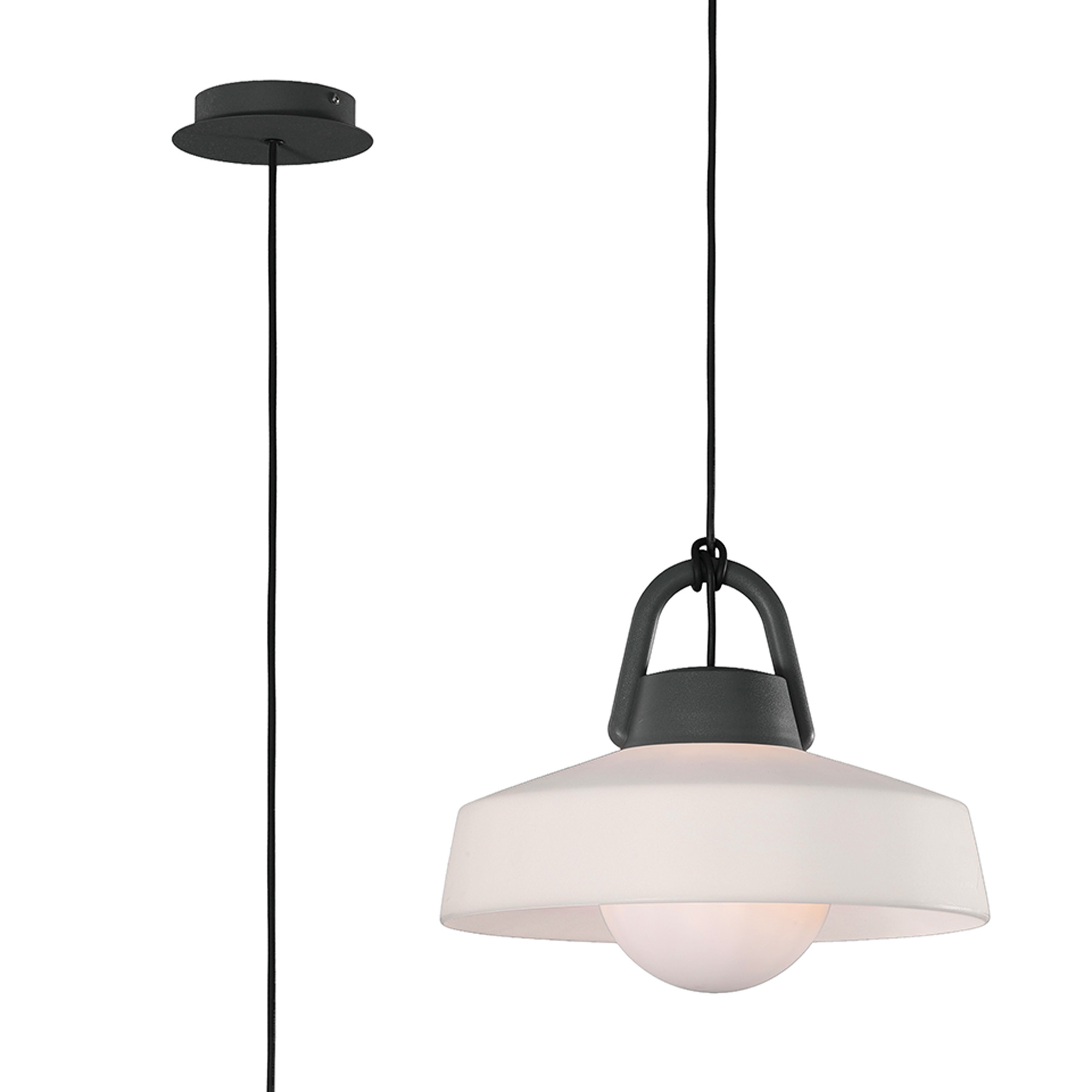 M6212  Kinke Bowl Pendant Round 1 Light IP65